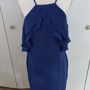 Elegant Blue Sleeveless Dress